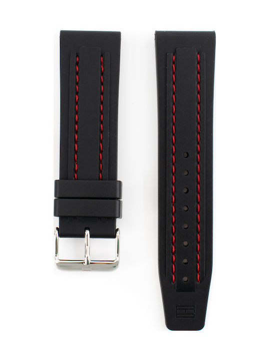 Tommy Hilfiger Gummi-Armband Schwarz 24mm