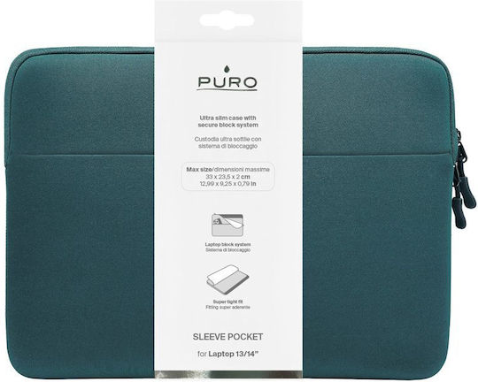 Puro Slim Pocket Sleeve Beutel Neopren 13 Zoll Grüne