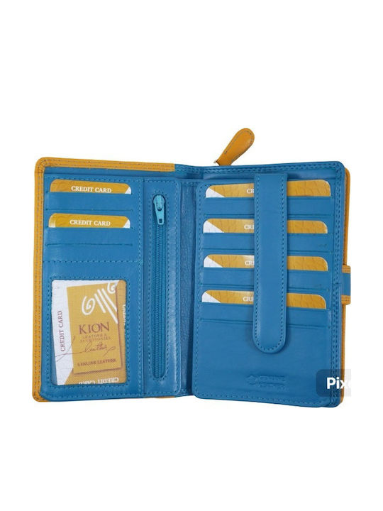 Kleines Leder Damenbrieftasche Gelbe
