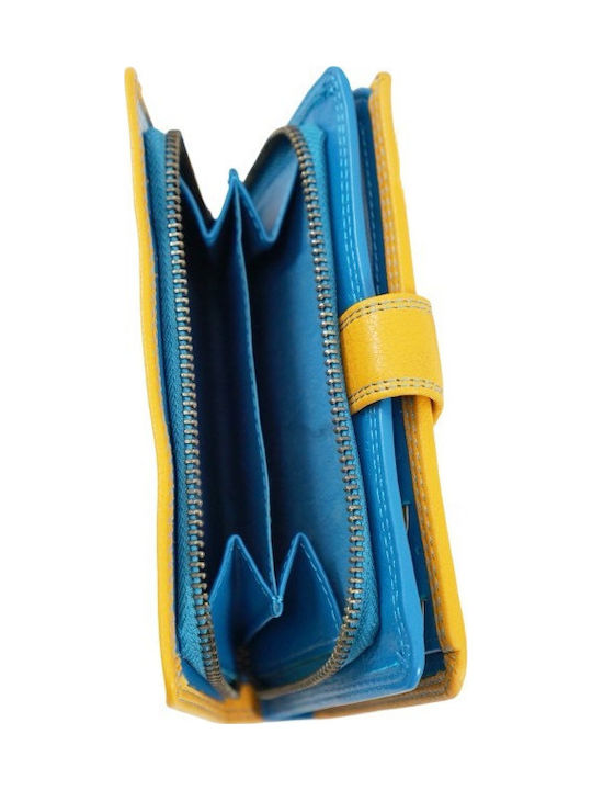 Kleines Leder Damenbrieftasche Gelbe
