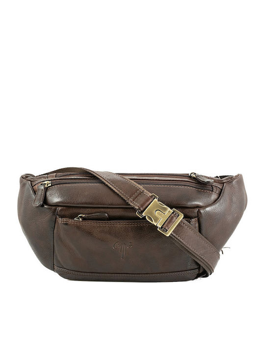 Men's Leather Bum Bag Brown