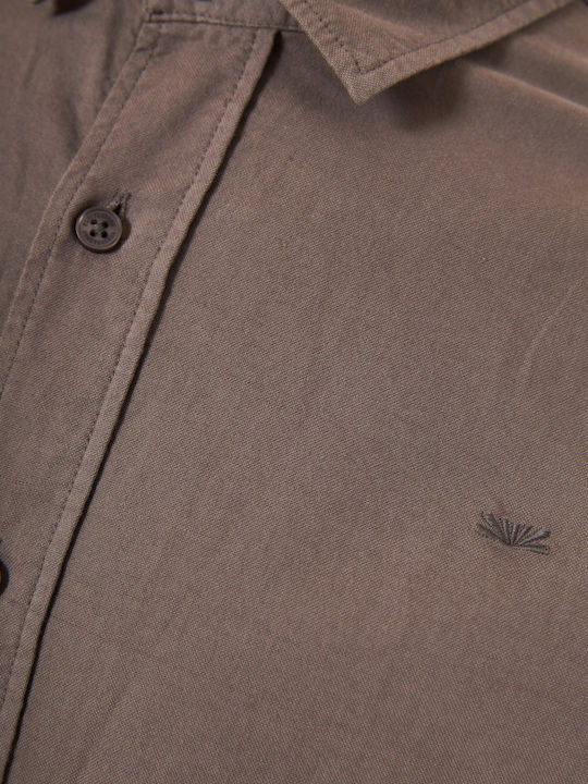 Funky Buddha Cotton Shirt Brown