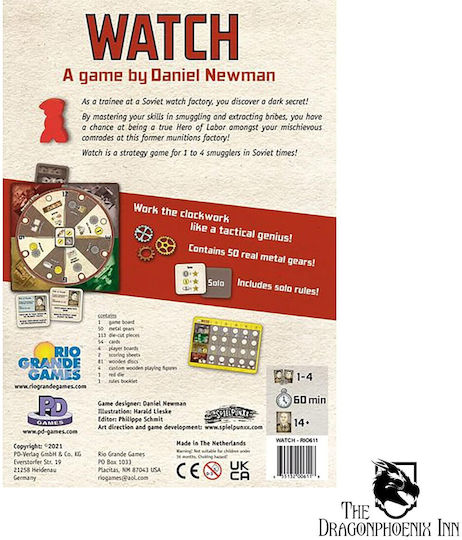 Board Game Watch for 1-4 Players 14+ Years Old (EN) Rio Grande Games