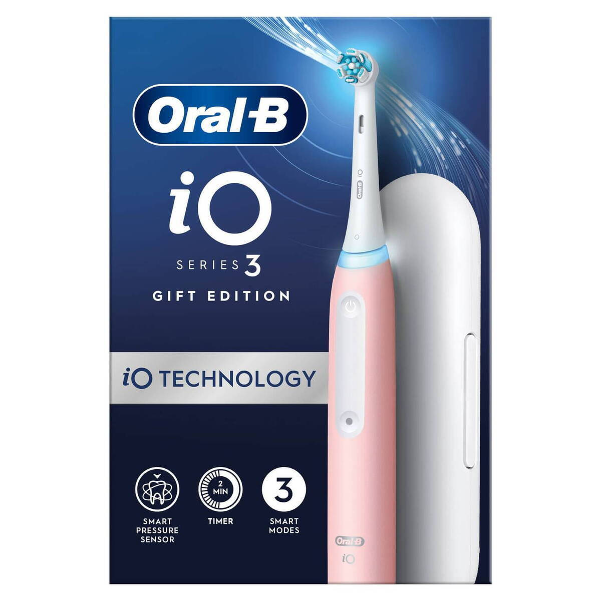 Oral-B iO Series 3 Ηλεκτρική Οδοντόβουρτσα με Αισθητήρα Πίεσης Blush Pink (90368997)