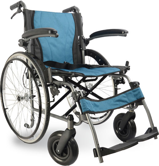 Medical Brace Αναπηρικό Αμαξίδιο 22" Πτυσσόμενο 51cm MB.W2003 Μπλε