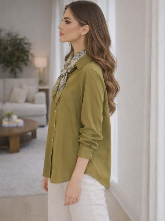 Long Sleeve Women's Shirt Olive