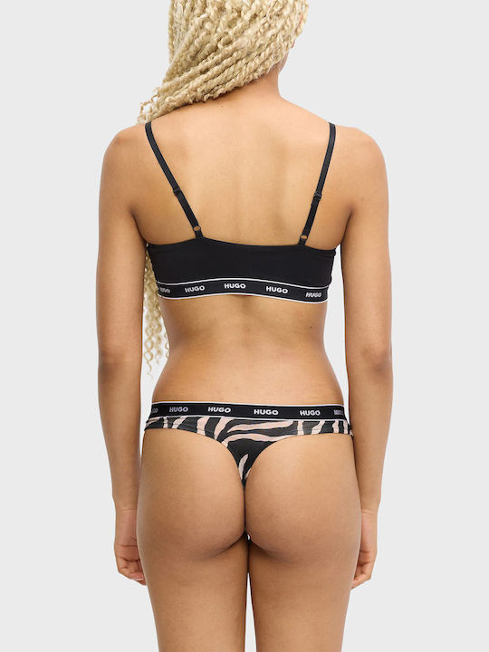 Βαμβακερά Γυναικεία String 3Pack Μαύρα