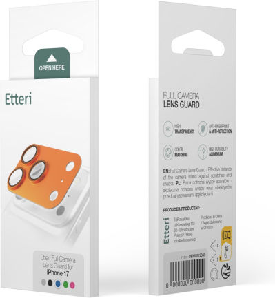 Etteri Full Camera Lens Guard Iphone 17 Pro Blue