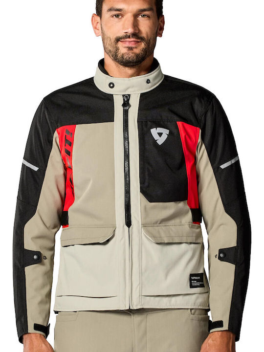 Rev'IT Convergent H2O Men Riding Jacket 4 Seasons Waterproof Sand-Red