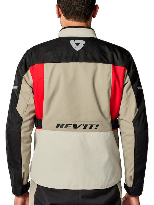Rev'IT Convergent H2O Men Riding Jacket 4 Seasons Waterproof Sand-Red