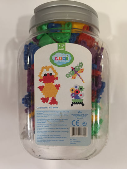 Ludi Building Blocks Polyconstruction Shapes Elephant for 2+ Years 200 Pieces