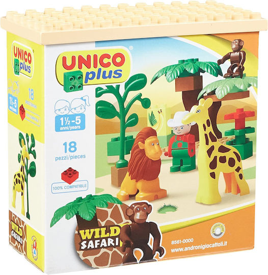 Androni Giocattoli Bausteine Unico Plus Savannentiere für 1,5–5 Jahre Jahre 18Stück