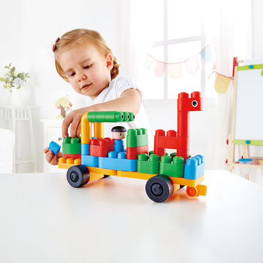 Hape Blocuri PolyM Zoo and Vehicles pentru 1,5-5 ani Ani 40buc