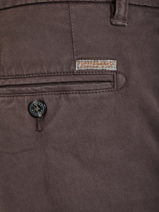 Chino Elastic Trousers in Regular Fit Purple