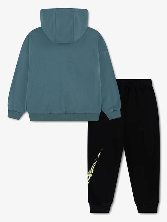 Kids Tracksuit Set With Top Green Black