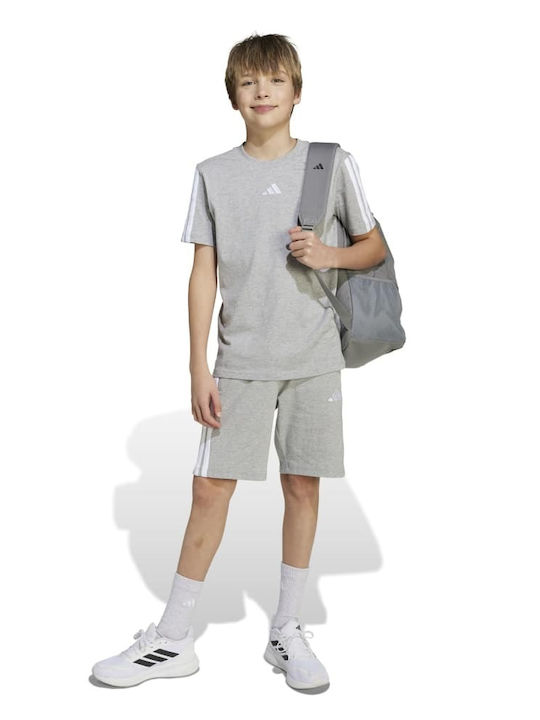 Παιδικό T-shirt Γκρι Essentials 3 Stripes