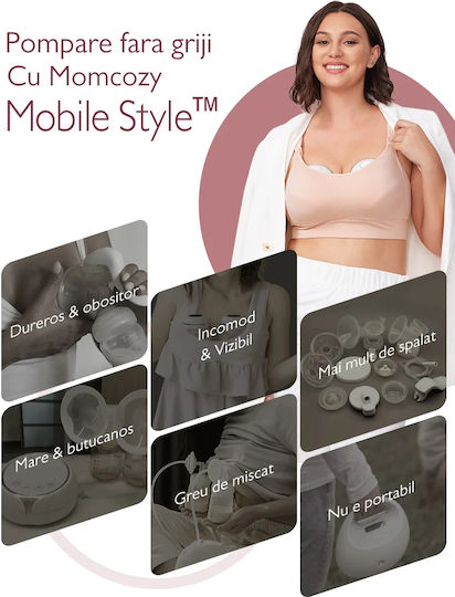 Momcozy M6 Ηλεκτρικό Μονό Θήλαστρο Μπαταρίας και Ρεύματος Κόκκινο 180ml