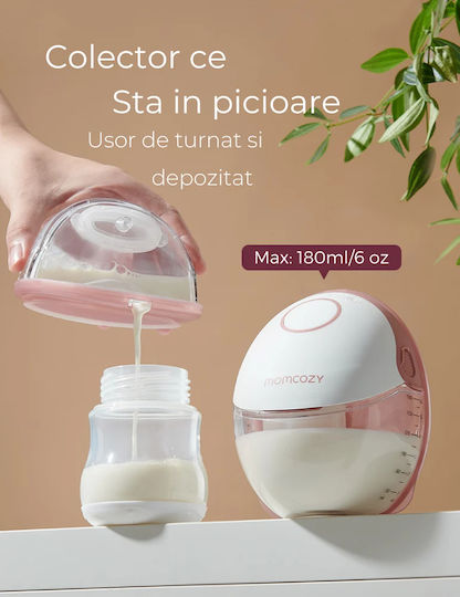 Momcozy M6 Ηλεκτρικό Μονό Θήλαστρο Μπαταρίας και Ρεύματος Κόκκινο 180ml