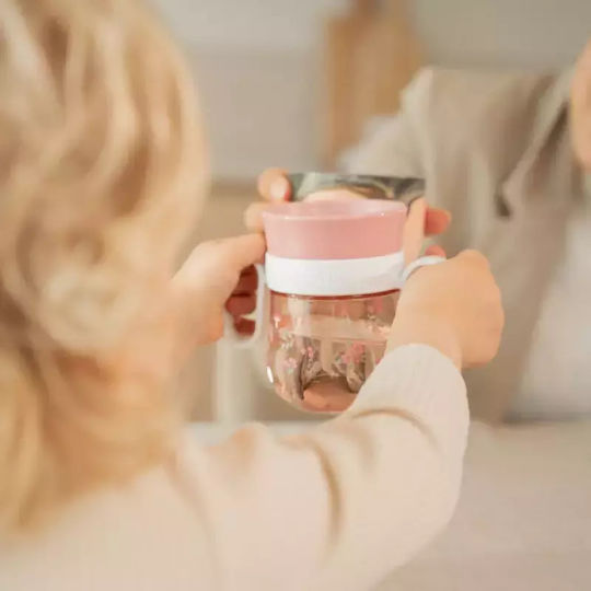 Little Dutch Toddler Plastic Cup Pink Fairy Garden 300ml