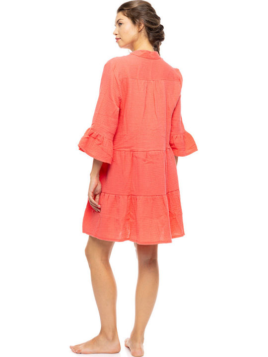 Pink Label Women's Beachwear Caftan Coral
