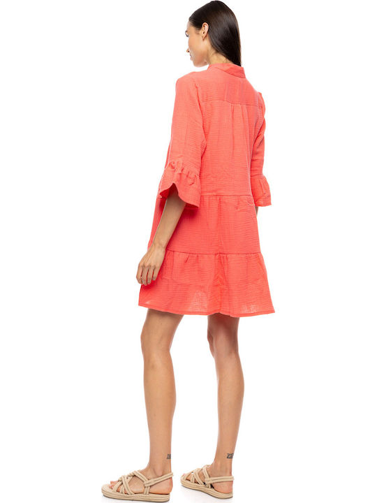 Pink Label Women's Beachwear Caftan Coral