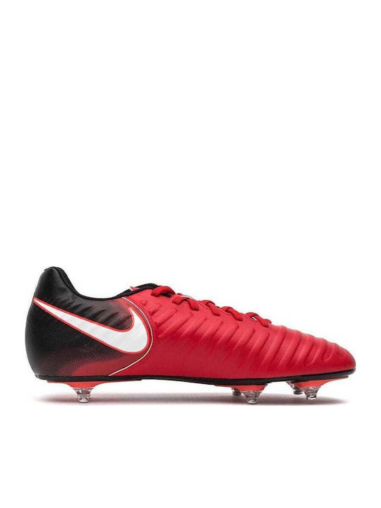 Nike Tiempo SG Ποδοσφαιρικά Παπούτσια με Τάπες Κόκκινα Nike Tiempo SG Ποδοσφαιρικά Παπούτσια με Τάπες Κόκκινα