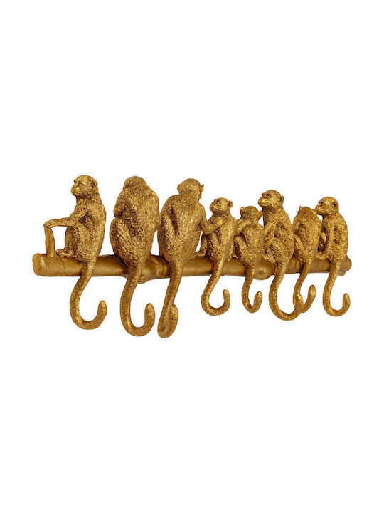 Kare Design Wandhalterung Metall 8 Haken Braune 72x31x5,5cm
