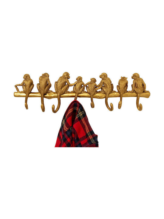 Kare Design Wandhalterung Metall 8 Haken Braune 72x31x5,5cm