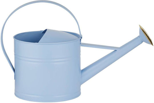 Zinc Watering Can 1.5l Light Blue Depth 35cm X Width 14cm X Height 25cm