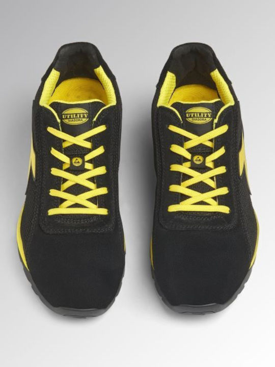 Utility Diadora Waterproof Safety Low Shoe Black Glove Mds Hyperform Low S3s Fo Hro Sr Esd En Iso 20345:2022+a1:2024 183043