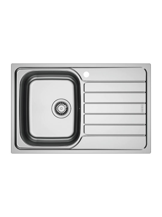 Franke Chiuvetă Bucătărie Drop-In Dreapta Inox 78x50cm Gri