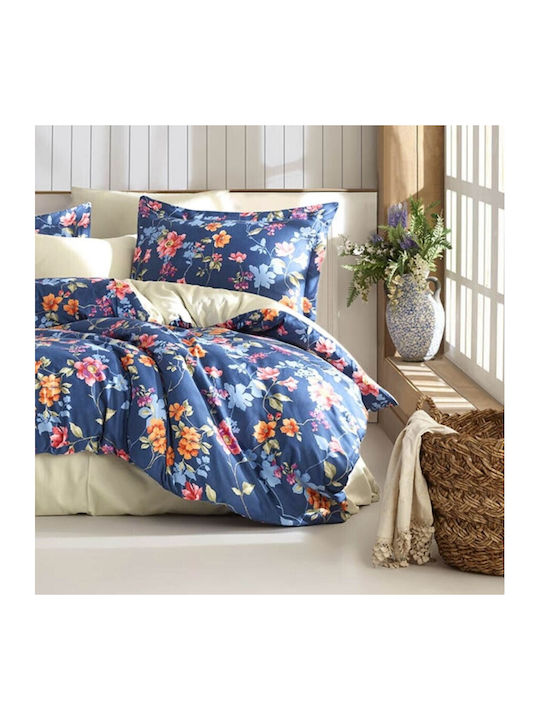 Class Home Collection Set Huse Pentru Pilote Duble Cu 4 Fețe De Pernă Și 1 Cearceaf 200x220cm Tonia Floral