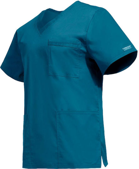 Cherokee WWE4725 Unisex Petrol Blue Medical Blouse