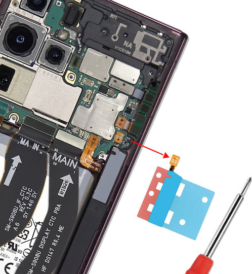 Clappio Induction Charging Flex Cable S Pen Compatible Galaxy S22 Ultra Blue