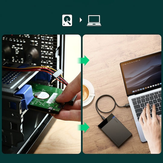 Ugreen Θήκη για Σκληρό Δίσκο 2.5" SATA III με σύνδεση USB 3.1 Type-C