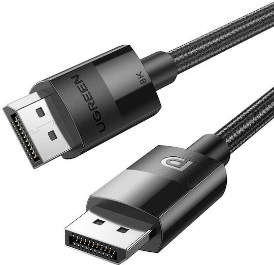 Ugreen Cable DisplayPort male - DisplayPort male 2m Μαύρο (80392)
