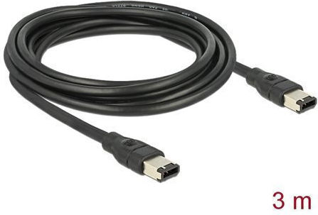 DeLock FireWire Cable 6-pin male to 6-pin male 3m