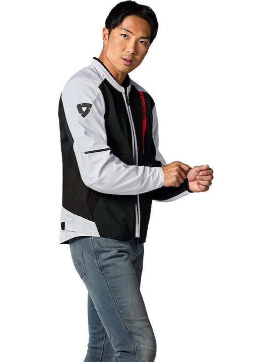 Rev'IT GT-R 4 Air Καλοκαιρινό Ανδρικό Μπουφάν Μηχανής Softshell Silver/Black