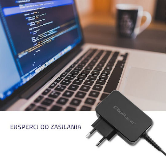 Qoltec Laptop Charger 45W 20V 2.25A for Lenovo with Detachable Power Cable