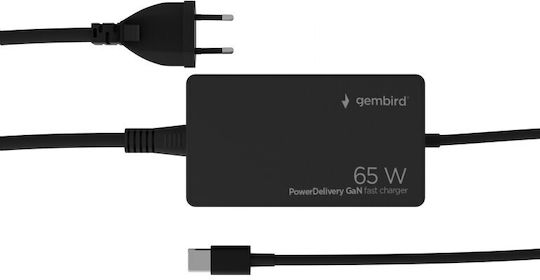 Gembird USB-C Universal Φορτιστής Laptop 65W 5V 5.6A με Αντάπτορα Τροφοδοσίας