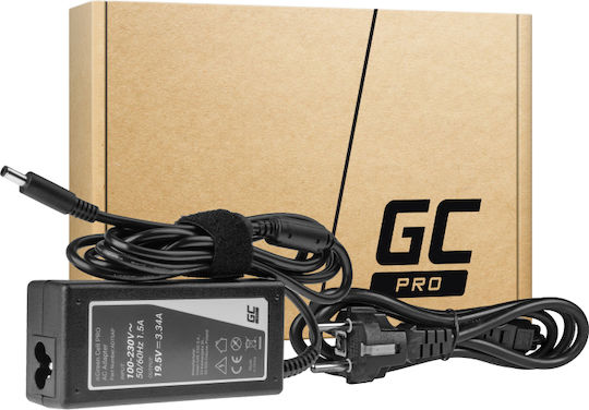 Laptop Charger 65W 19.5V 3.34A for Dell with Detachable Power Cord