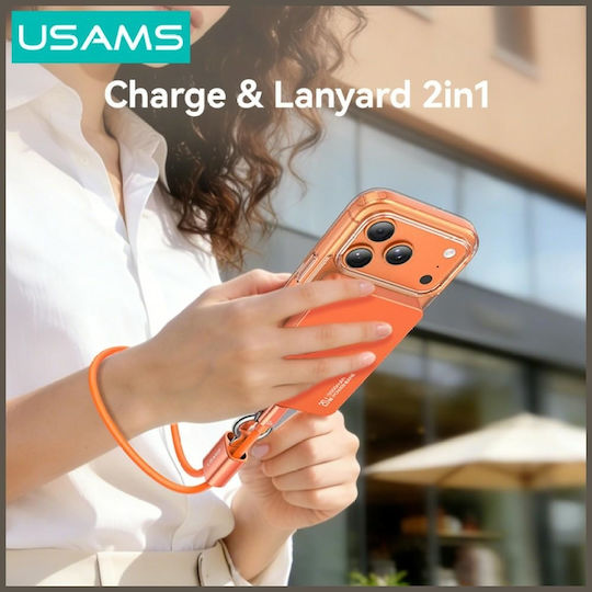 Usams USB 2.0 Cable USB-C Male - USB-C 60W PD Black 0.3m