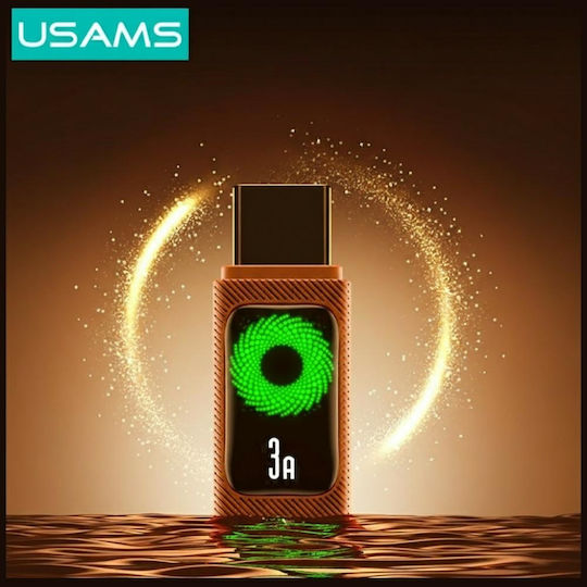 Usams USB 2.0 Cable USB-C male - USB-A 18W Orange 1.2m (SJ772USB02)