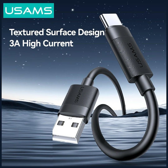 Usams USB 2.0 Kabel USB-C männlich - USB-A 18W Schwarz 1m (SJ777USB01)