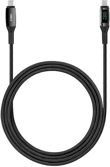TTEC Alumicable USB 2.0 Cable USB-C male - USB-C 100W Μαύρο 1.5m 2DK57S