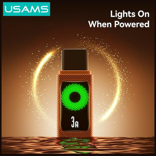 Usams Regular USB 2.0 Cablu USB-C bărbătesc - USB-A 18W Negru 1.2m (SJ772USB01)