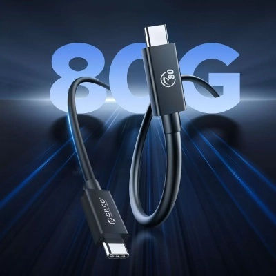 Orico Video Cable USB-C Male - Thunderbolt 5 240W PD Black 1.5m