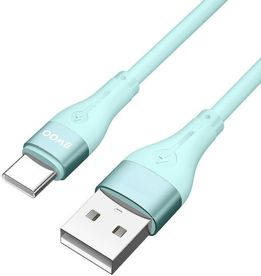 BWOO USB 2.0 Кабел USB-C Мъжки - USB-A 18W Бял 1м