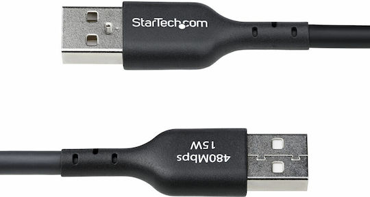 StarTech USB 2.0 Cable USB-C male - USB-A Μαύρο 4m USB2AC4MBKE