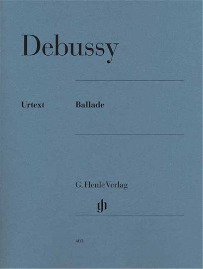 G. Henle Verlag Debussy Ballade Sheet Music for Piano